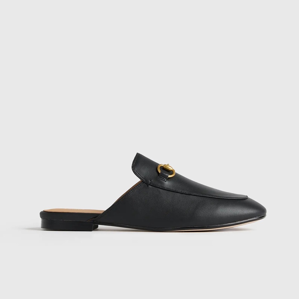 Quince NWT Italian Leather Horsebit Loafer Mule - Picture 6 of 6
